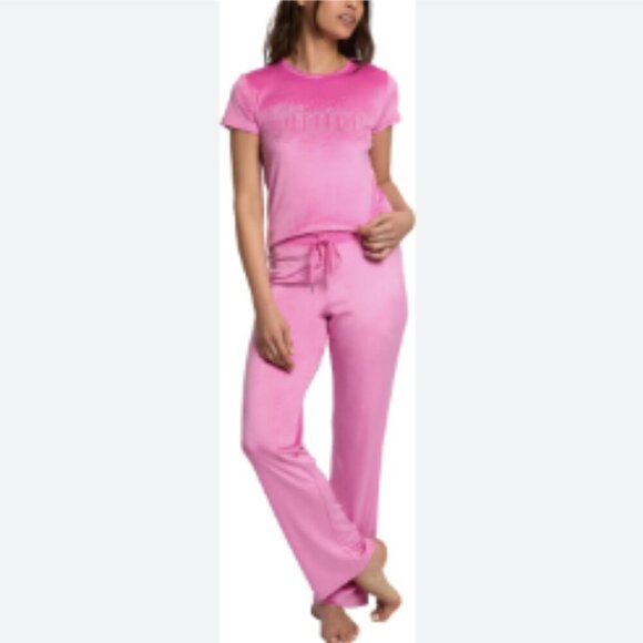 Juicy Couture Pink Velvet Fleece Shirt and Pets Loungewear Set L - Picture 15 of 15